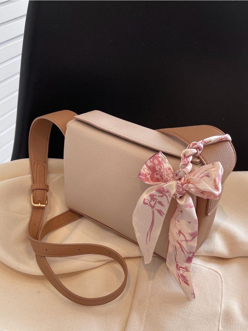 Mini Twilly Scarf Decor Color Block Square Bag