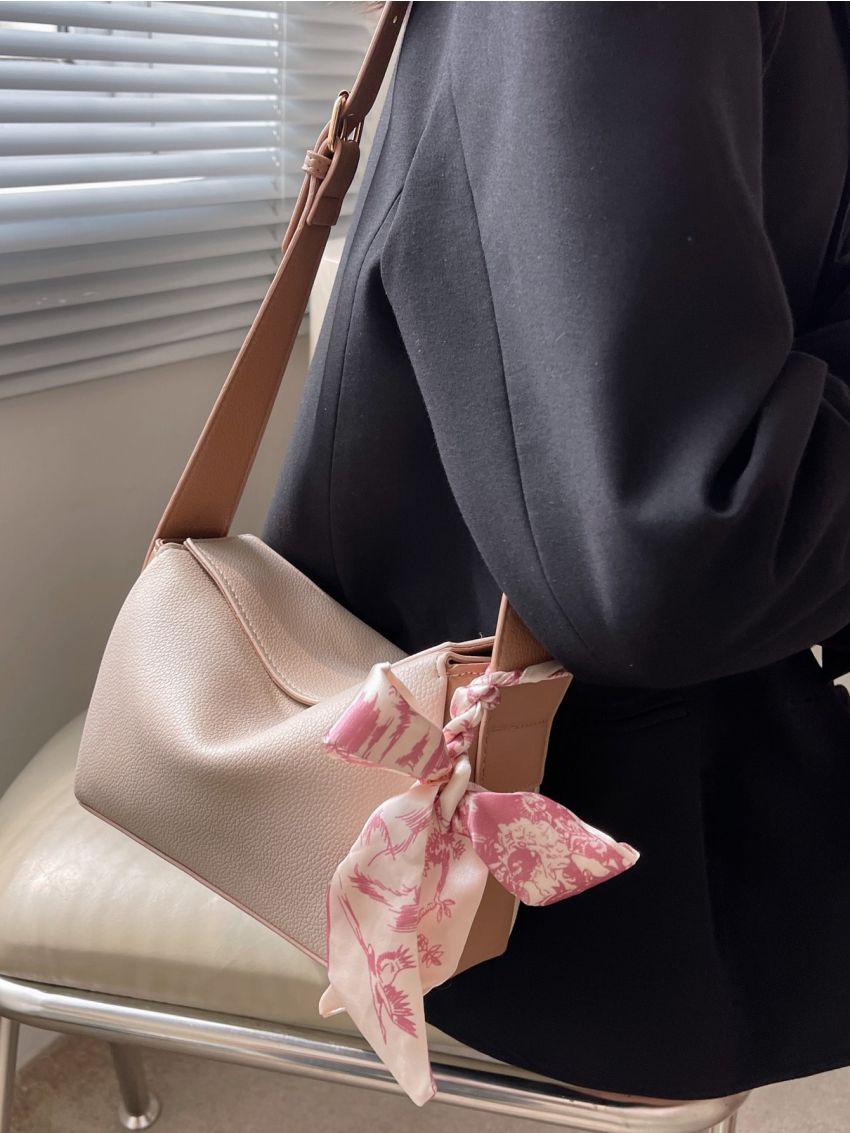 Mini Twilly Scarf Decor Color Block Square Bag