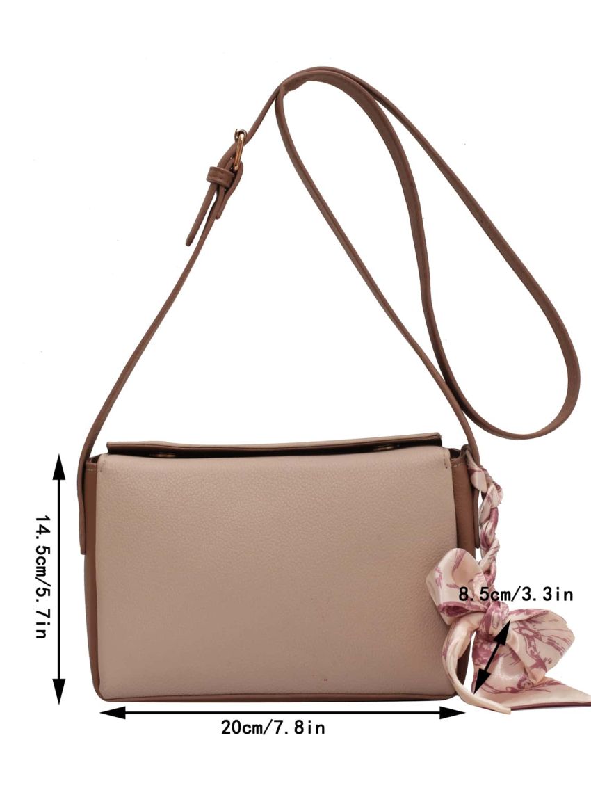 Mini Twilly Scarf Decor Color Block Square Bag