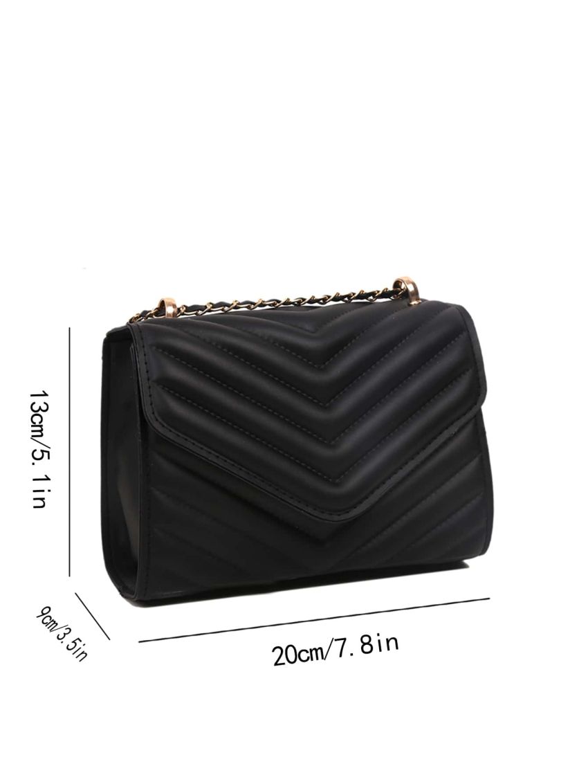 Mini Minimalist Chevron Flap Square Bag