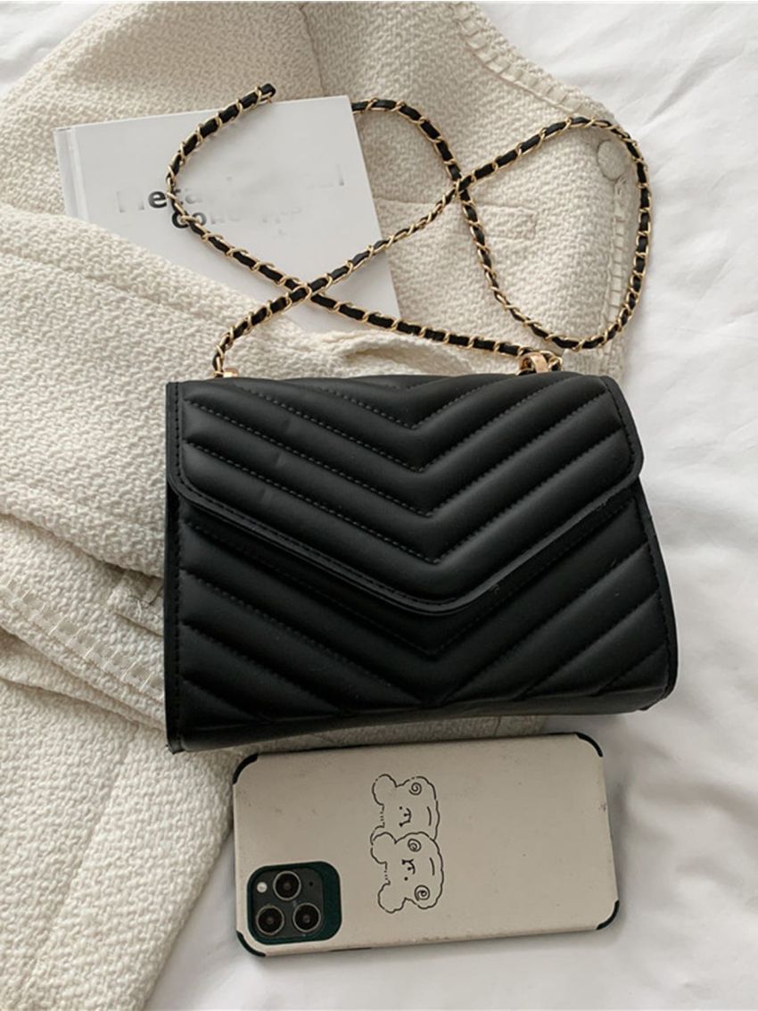 Mini Minimalist Chevron Flap Square Bag