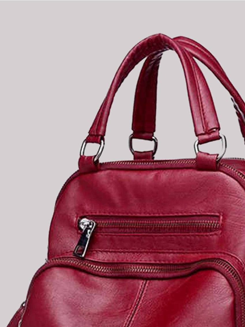 Vintage Design Multi-zip Backpack