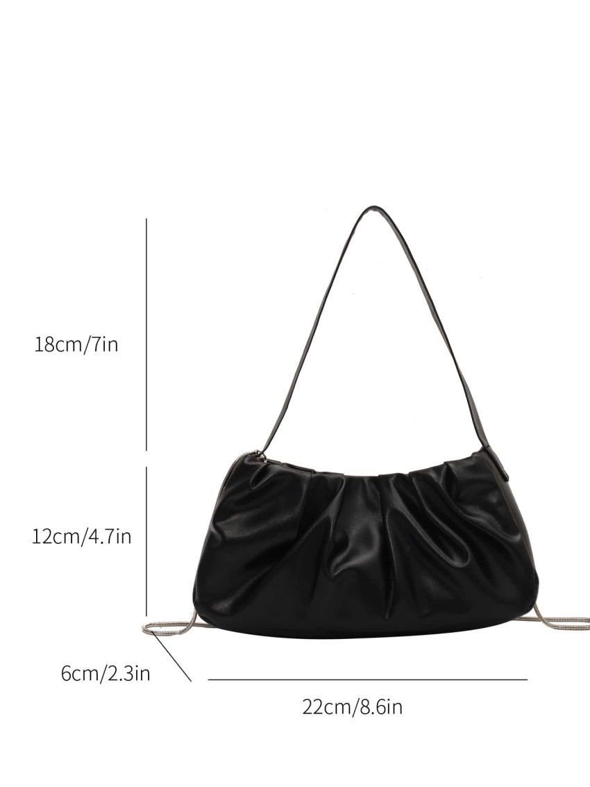 Minimalist Chain Ruched Bag