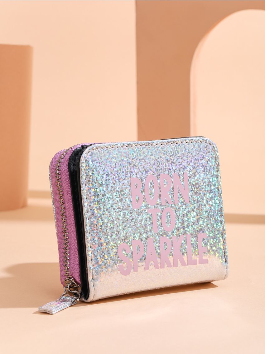 Cartoon Unicorn Pattern Holographic Card Holder