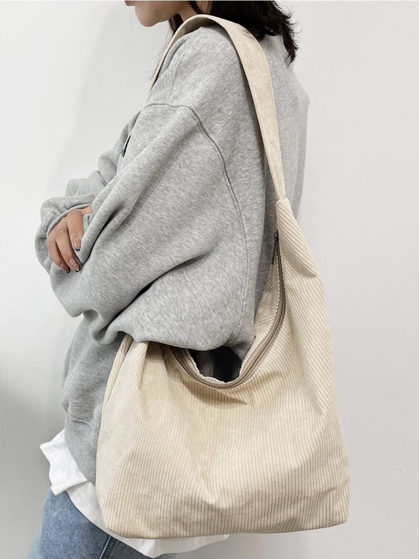 Minimalist Corduroy Shoulder Bag