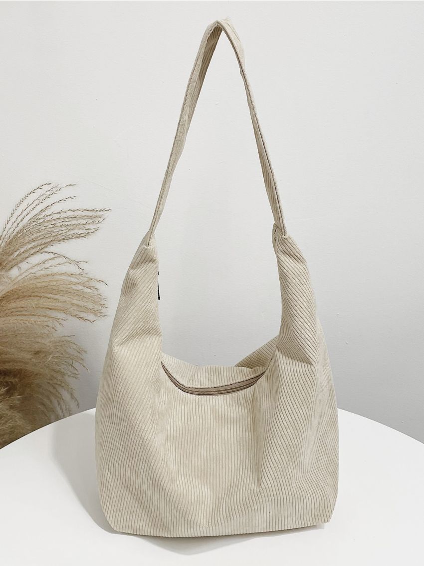 Minimalist Corduroy Shoulder Bag