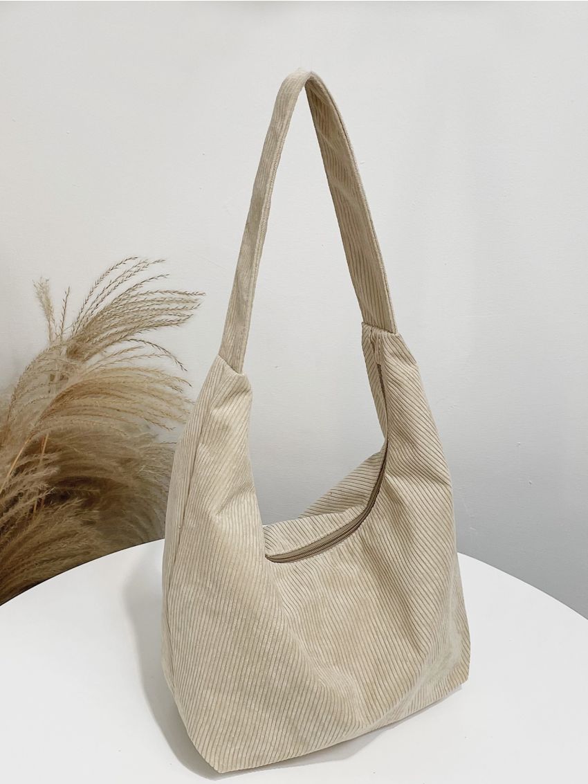 Minimalist Corduroy Shoulder Bag