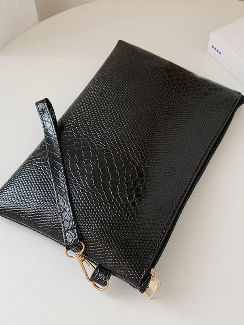 Snakeskin Pattern Clutch Bag