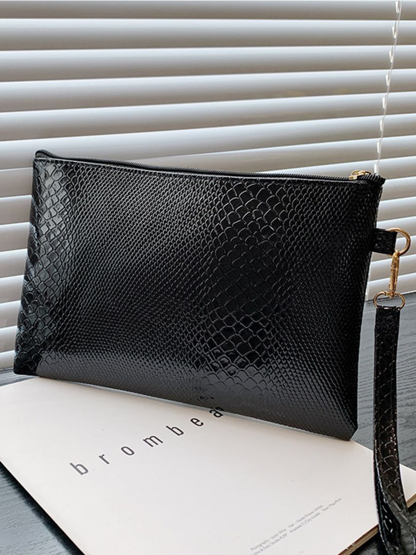 Snakeskin Pattern Clutch Bag
