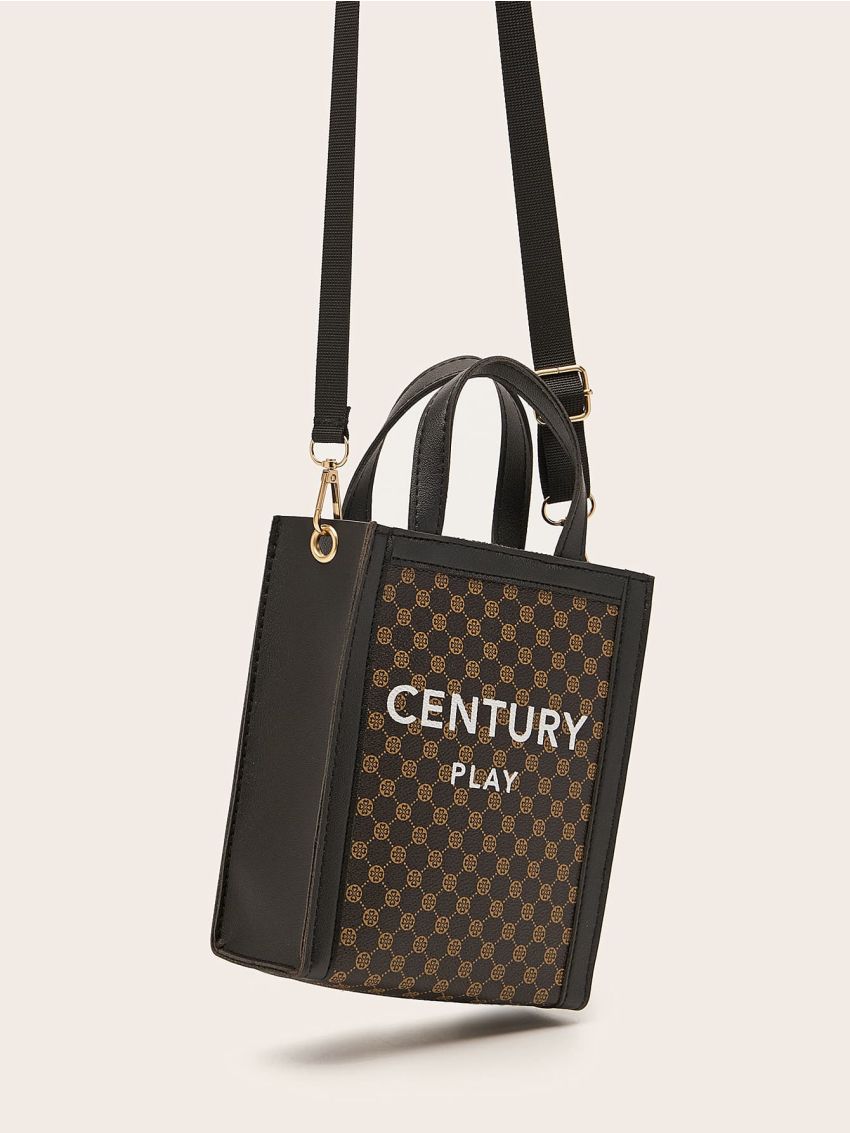 Mini Letter Graphic Satchel Bag