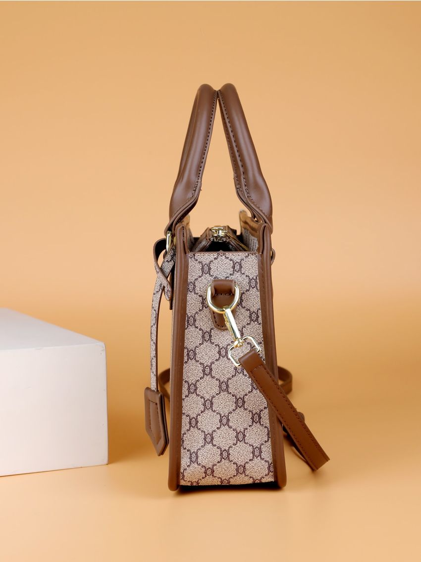 3pcs Geometric Graphic Square Bag Set