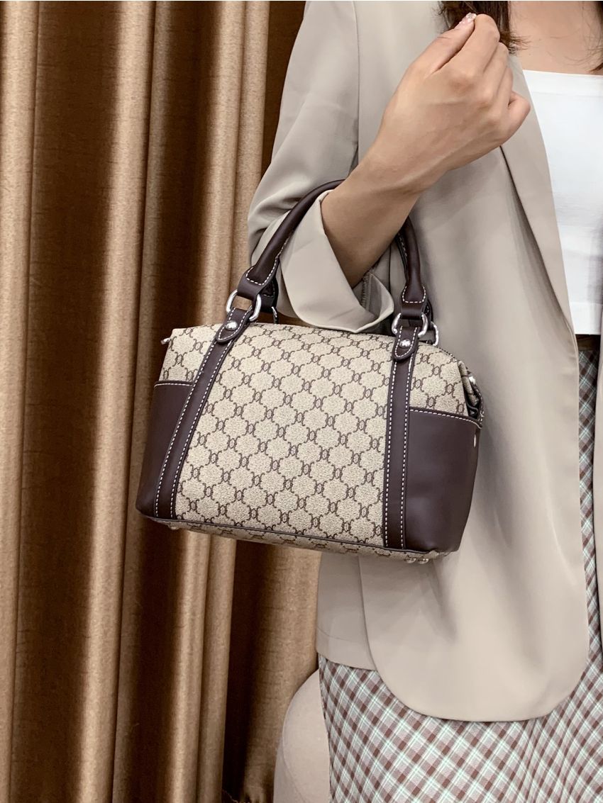 Allover Print Boston Bag