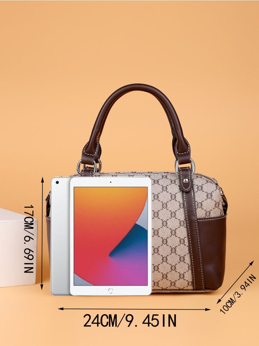 Allover Print Boston Bag