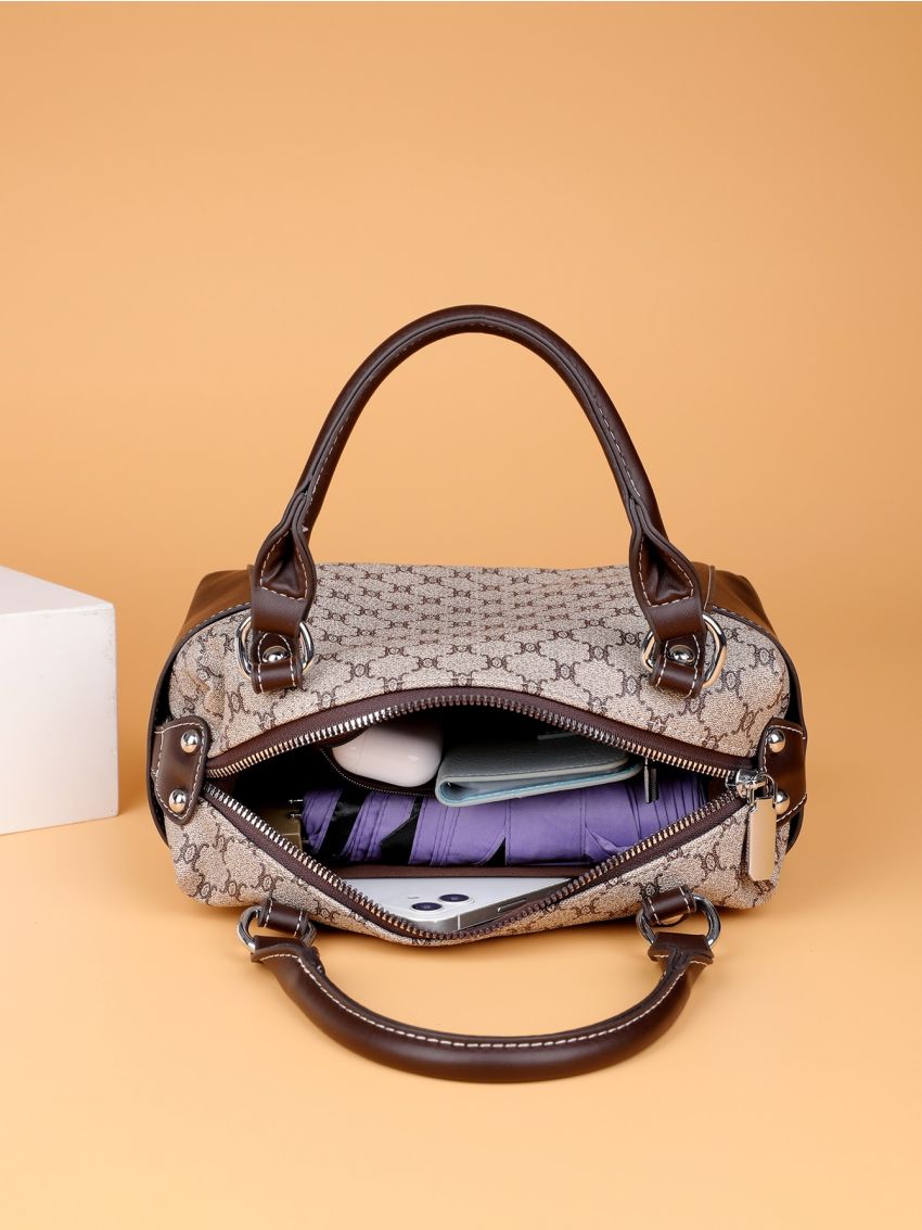 Allover Print Boston Bag