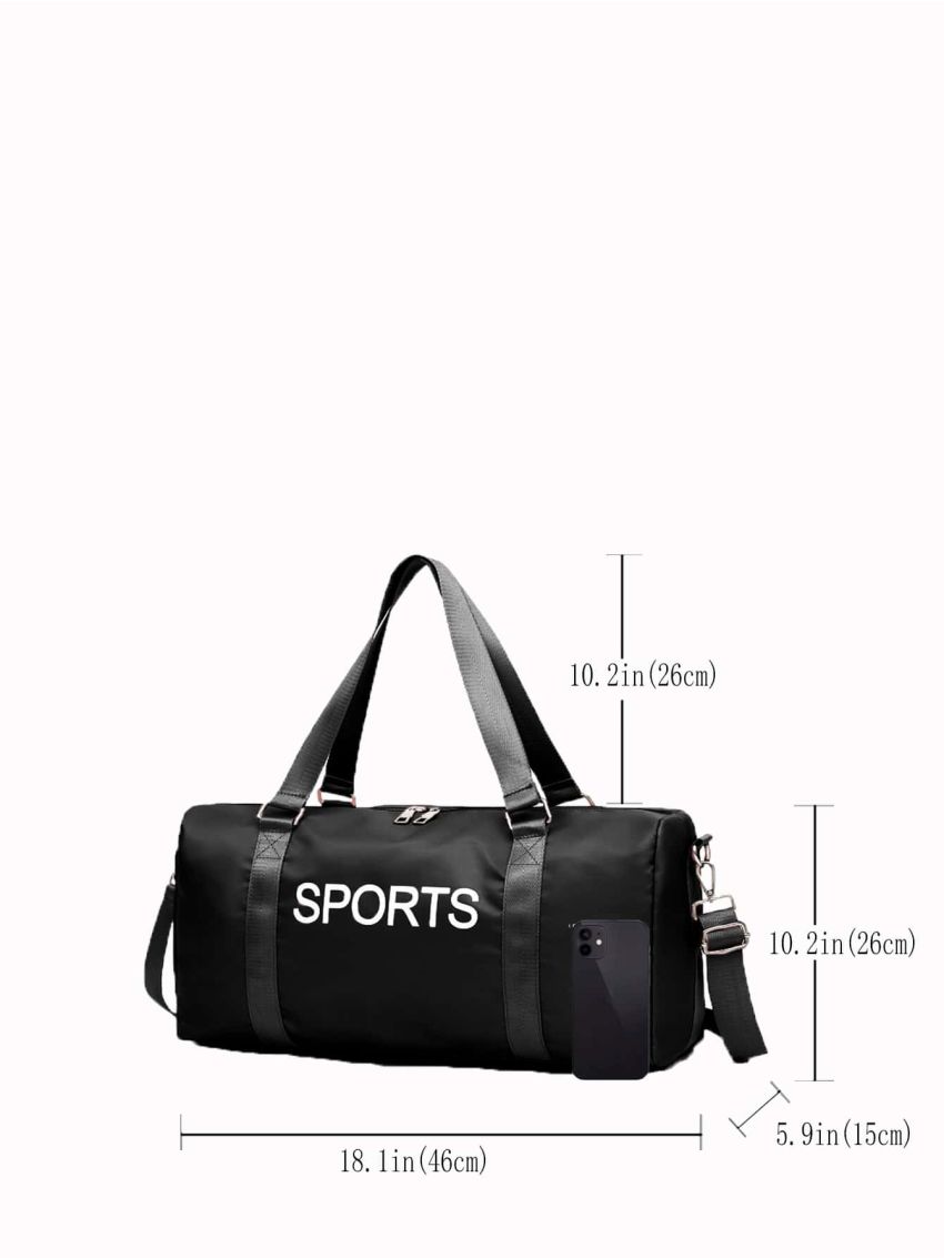 3pcs Letter Graphic Duffel Bag Set