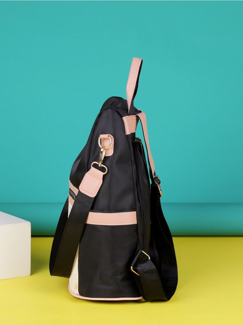 Tassel Decor Colorblock Backpack
