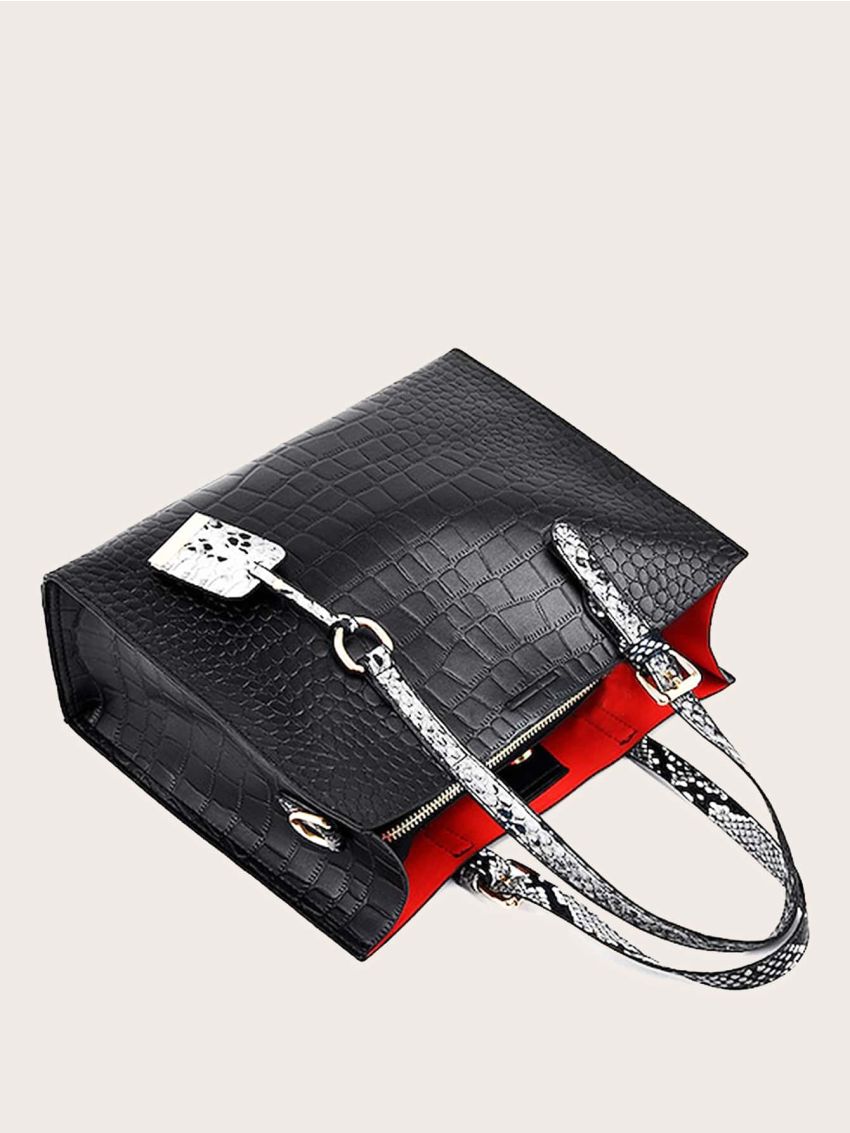 Croc Embossed Tote Bag