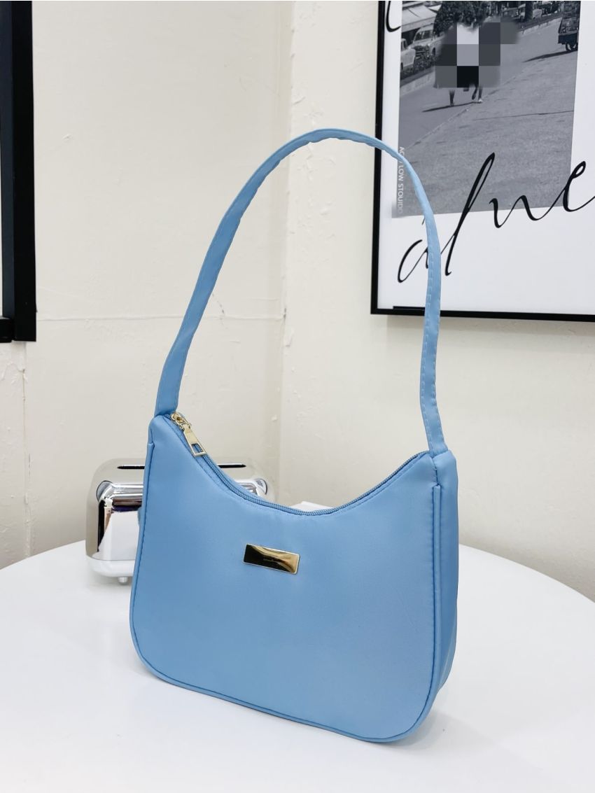 Metal Detail Hobo Bag