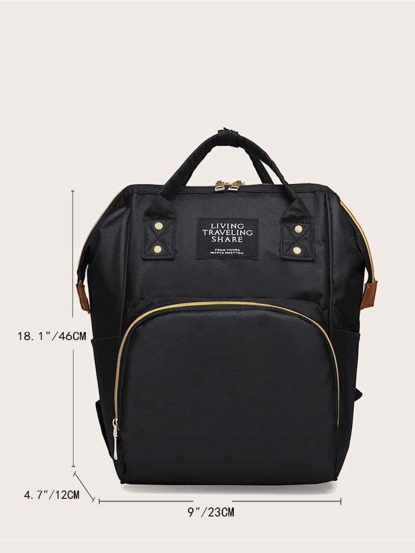 Slogan Patch Detail Backpack