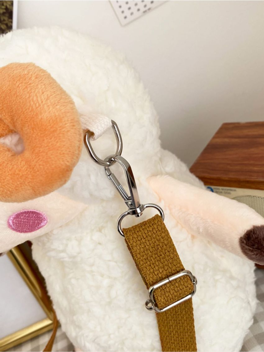 Mini Cartoon Sheep Shaped Fluffy Crossbody Bag
