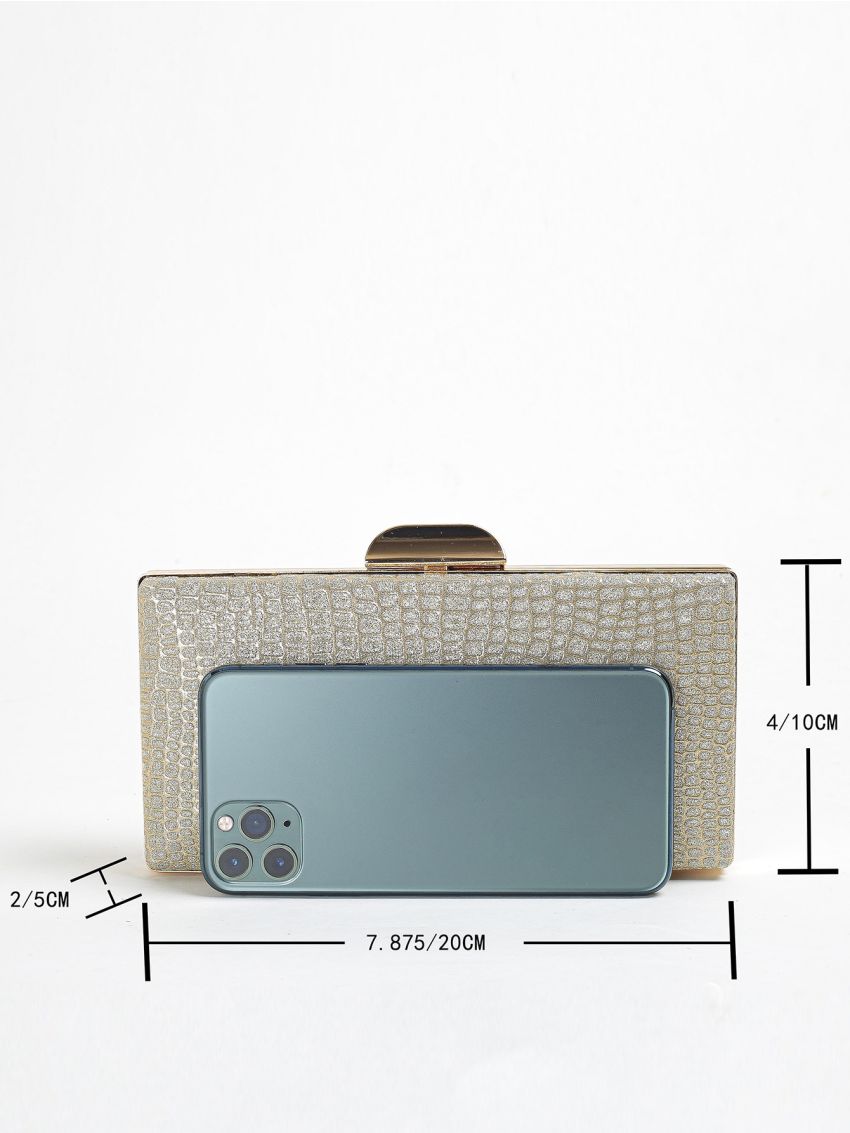 Mini Glitter Decor Chain Box Bag