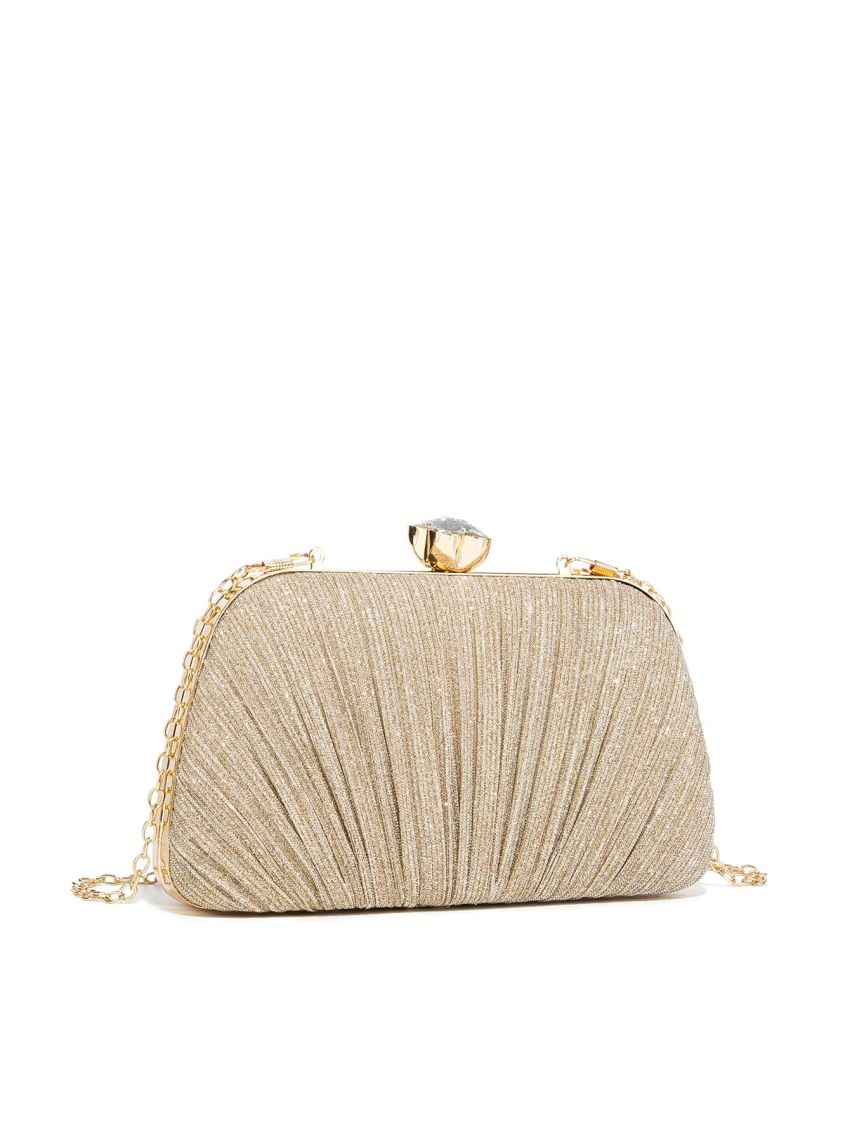 Mini Rhinestone Decor Glitter Chain Box Bag