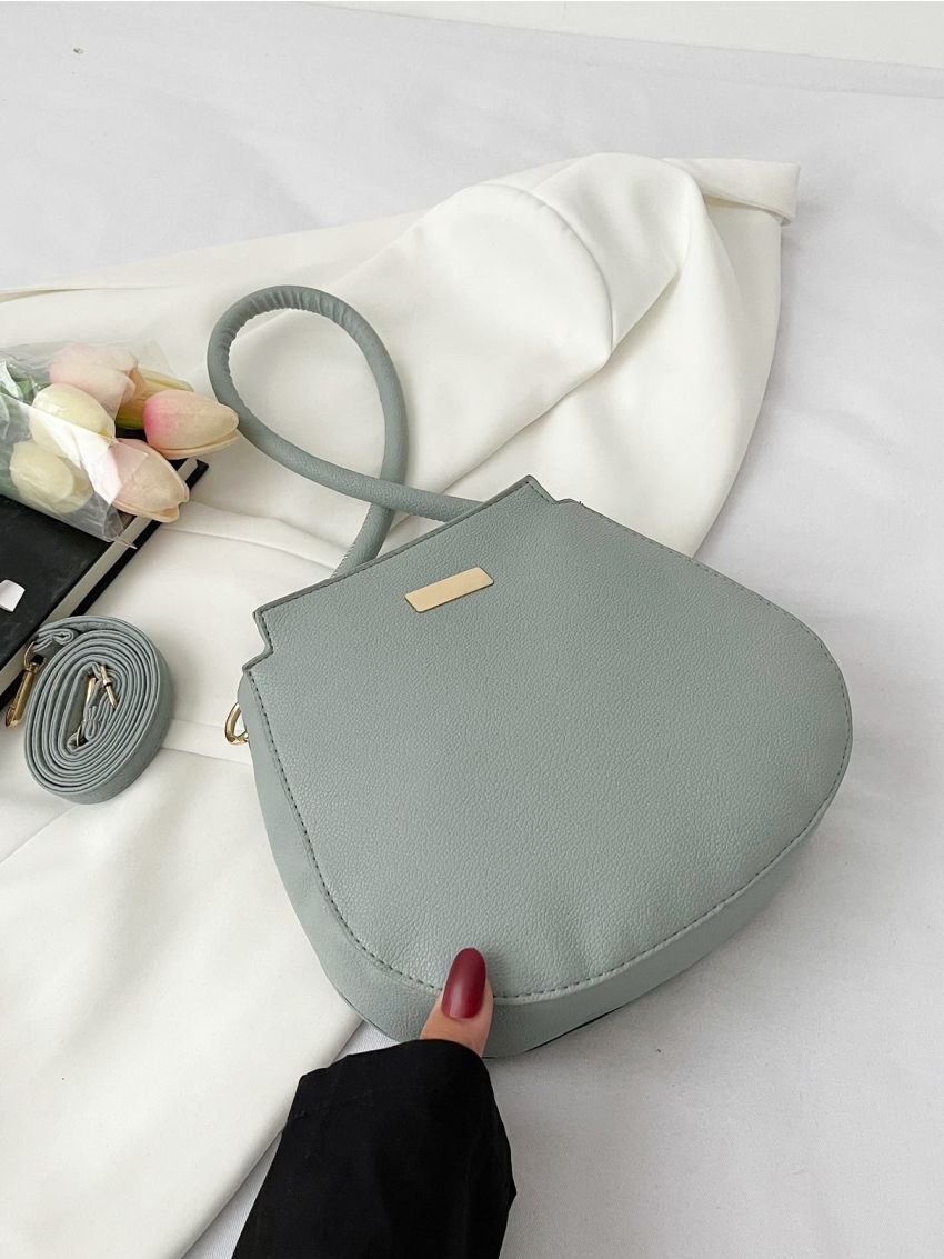 Minimalist Metal Decor Saddle Bag