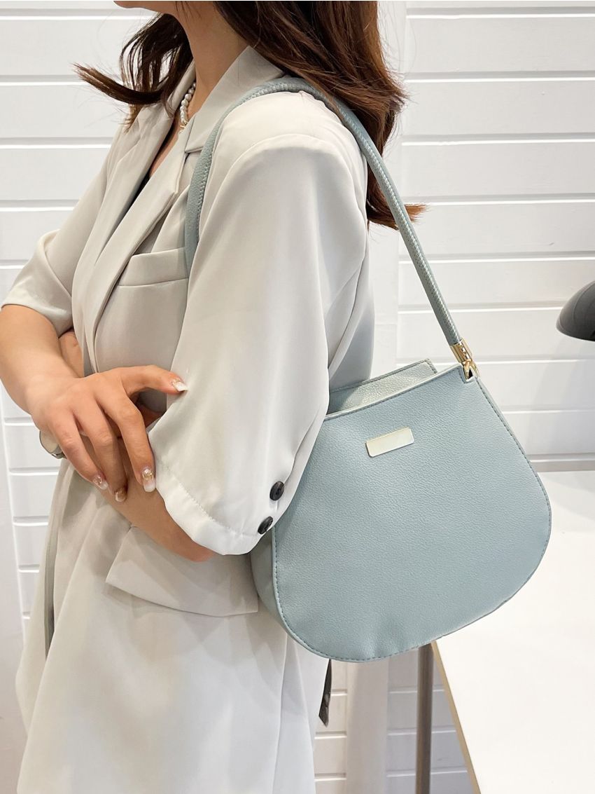 Minimalist Metal Decor Saddle Bag