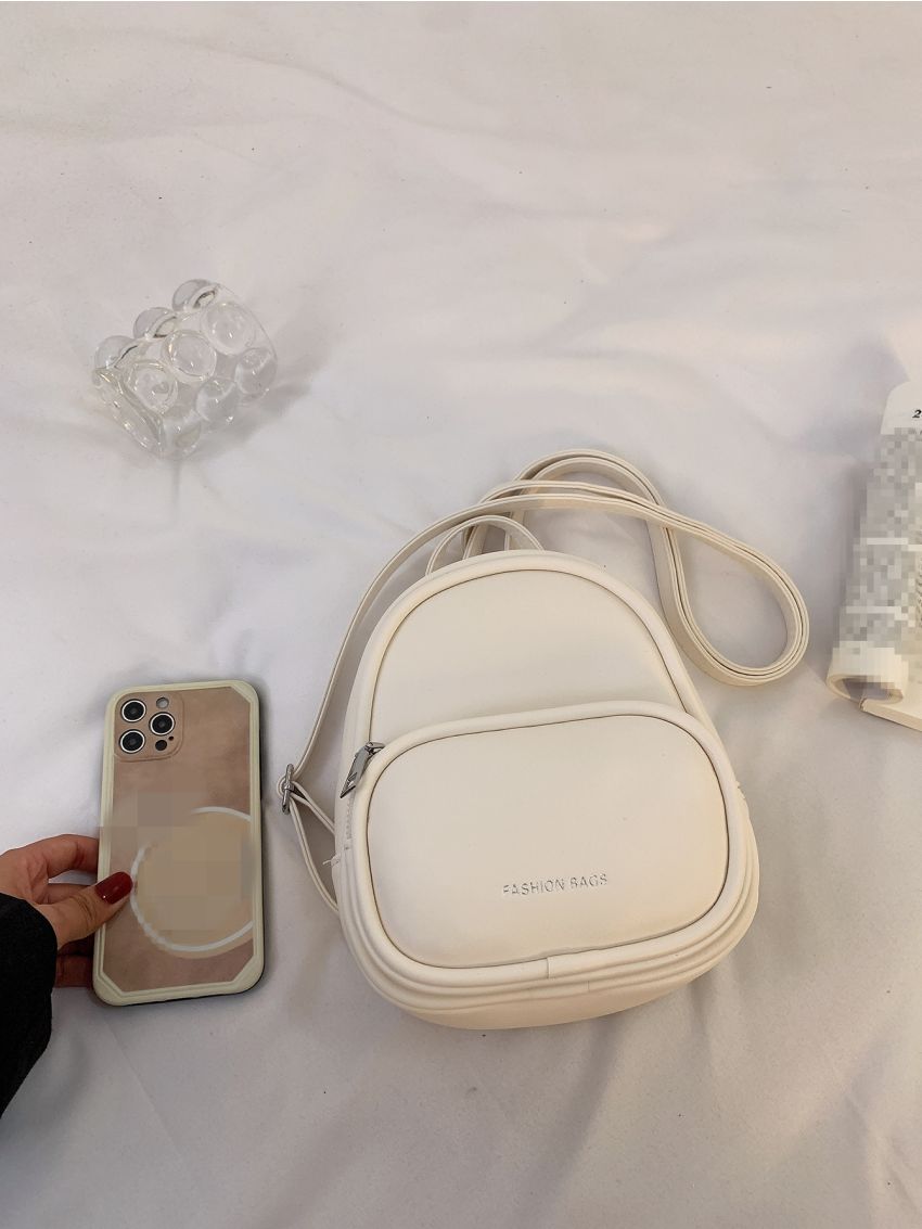 Letter Embossed Classic Backpack