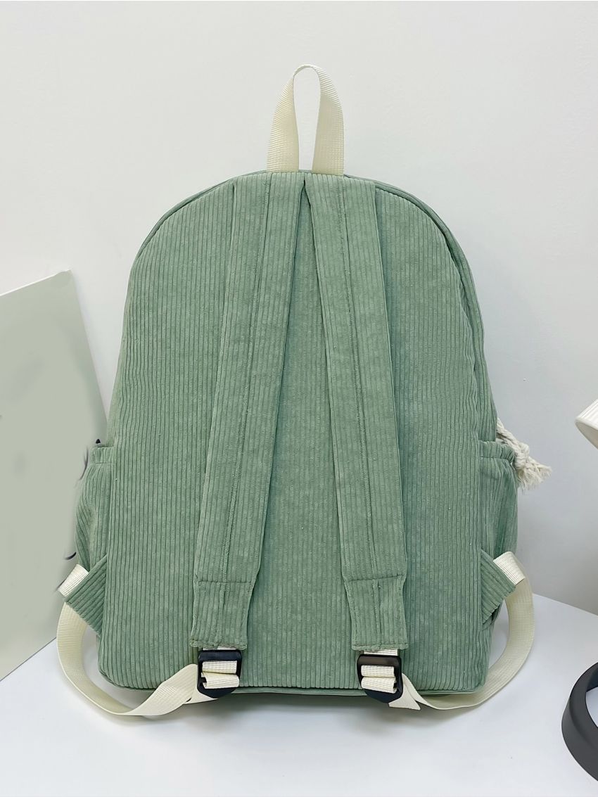 Large Capacity Badge Decor Backpack