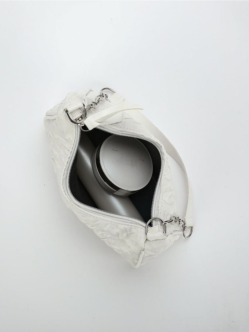 Chain Decor Baguette Bag