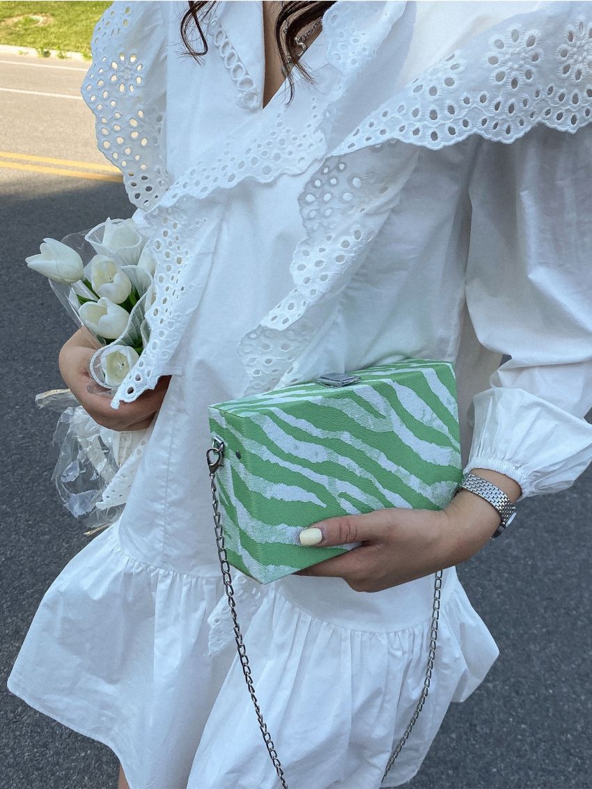 Mini Zebra Striped Pattern box Bag