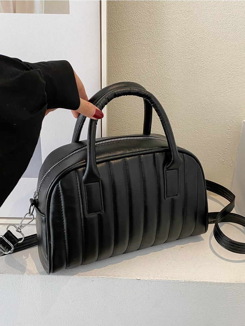 Quilted Double Handle Dome Bag