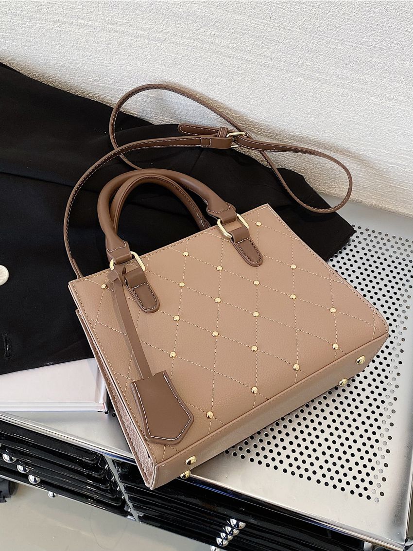 Studded Decor Square Bag