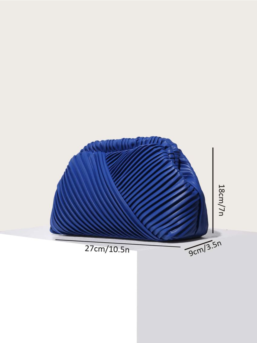 Minimalist Ruched Detail Clutch Bag