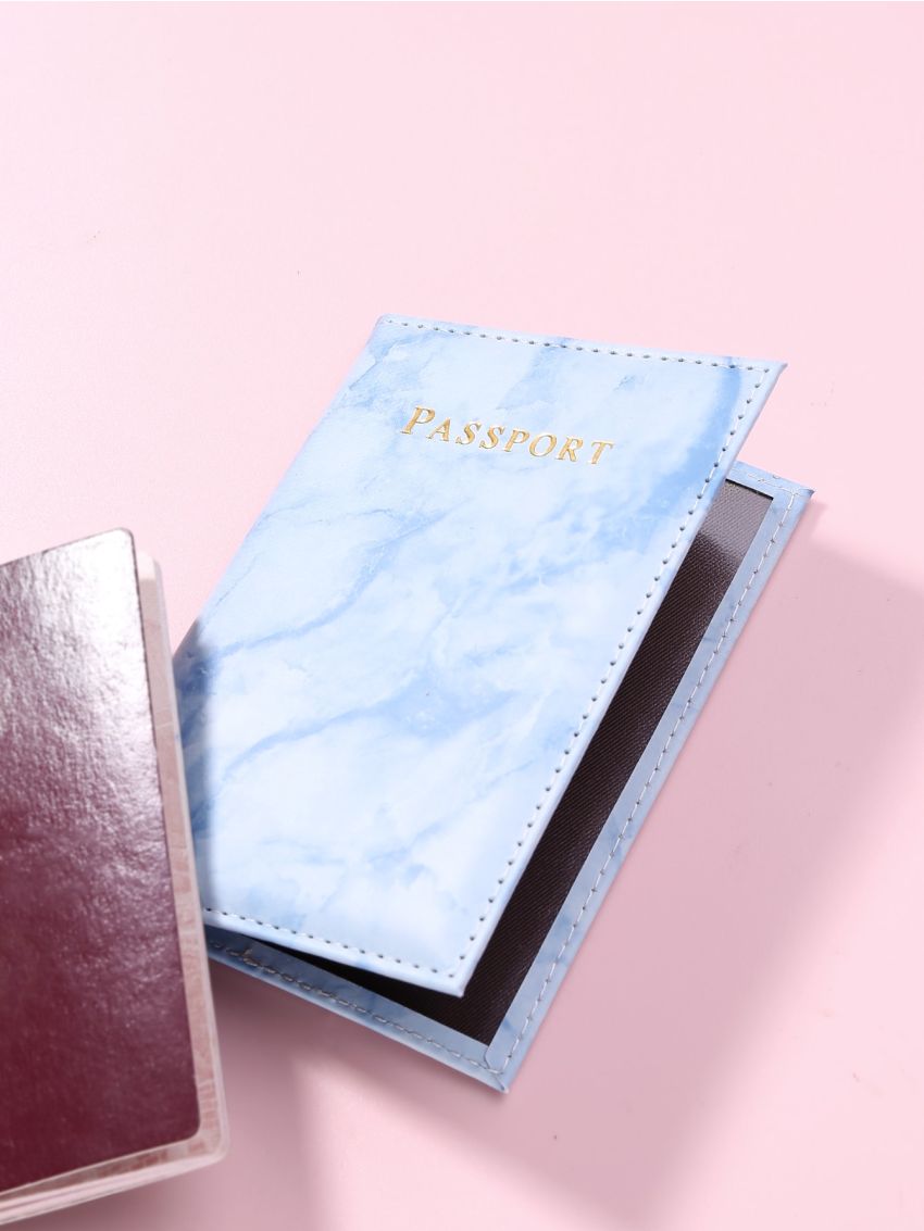 Marble Pattern Passport Case