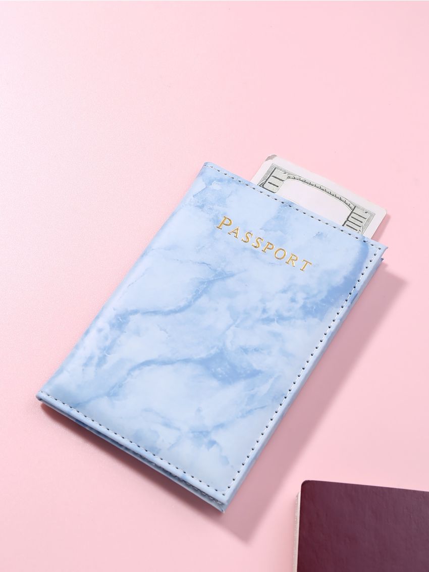 Marble Pattern Passport Case