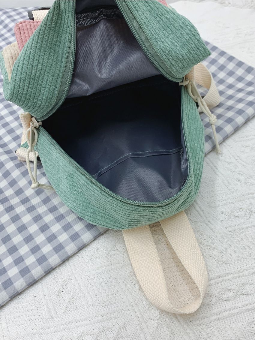 Mini Corduroy Colorblock Classic Backpack