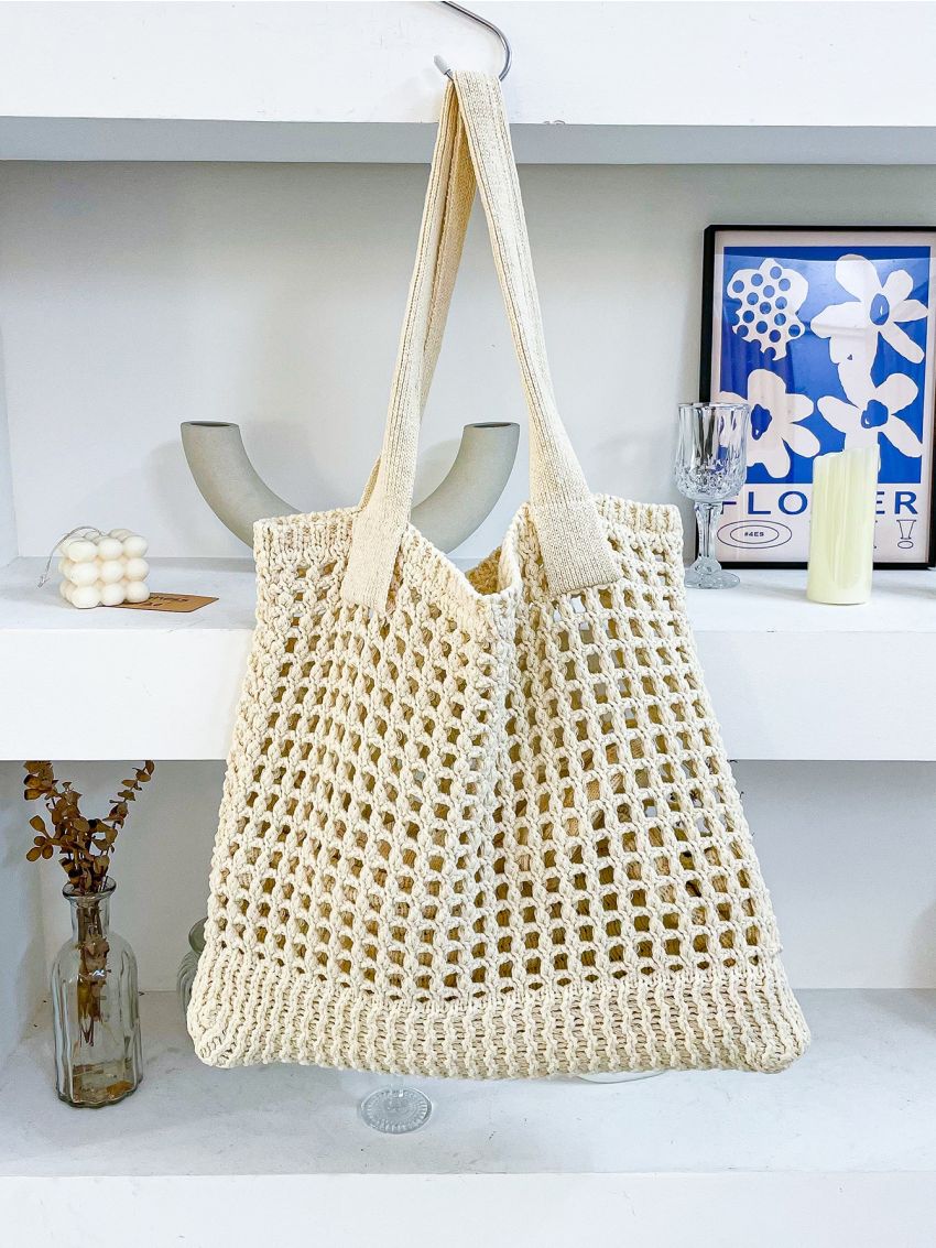 Hollow Out Design Crochet Bag