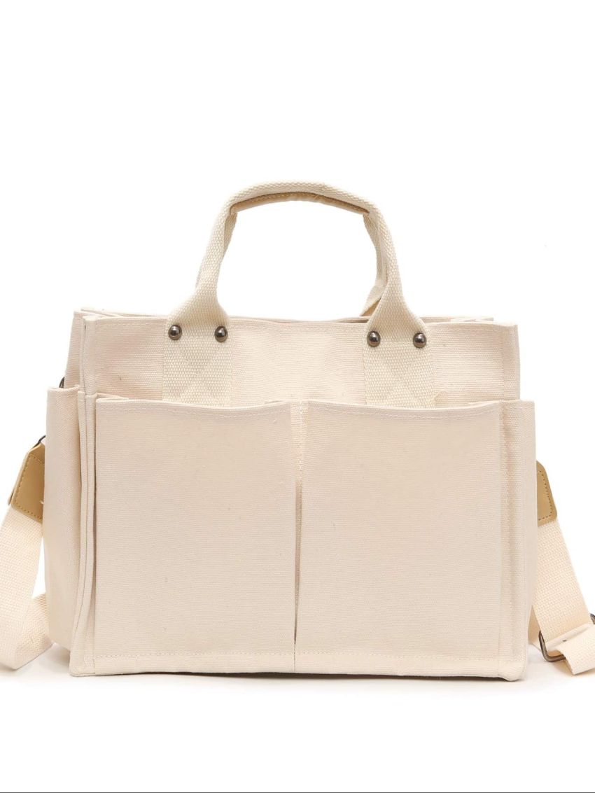 Minimalist Canvas Shopper Bag