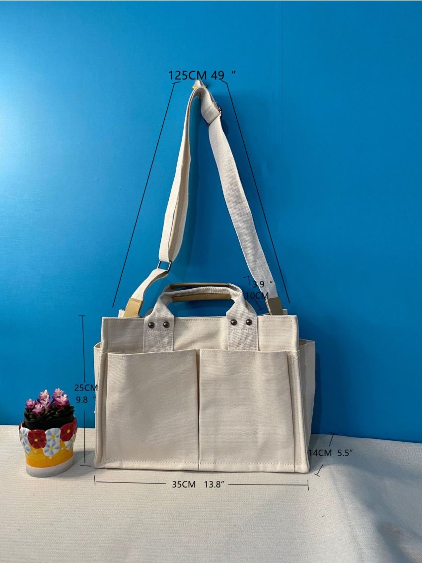 Minimalist Canvas Shopper Bag