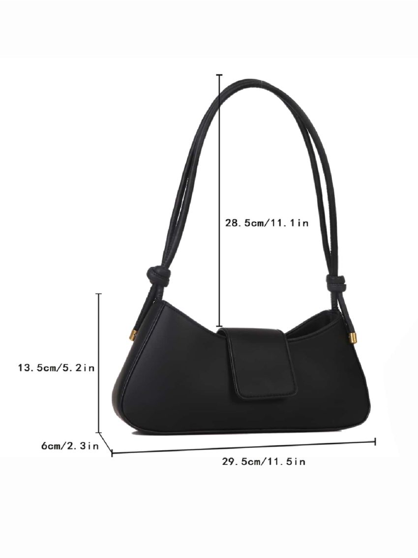 Minimalist Knot Detail Baguette Bag