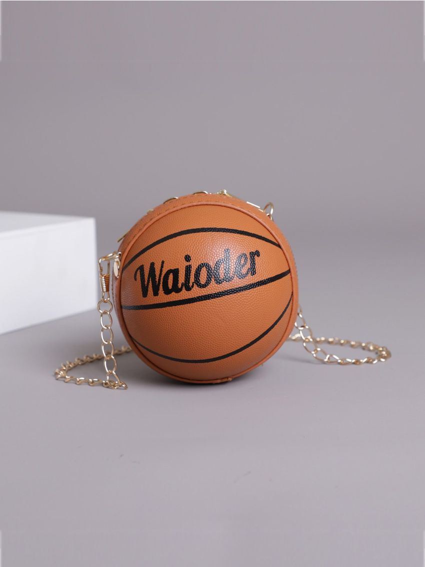 Mini Basketball Shaped Crossbody Bag