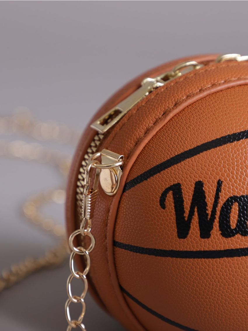 Mini Basketball Shaped Crossbody Bag