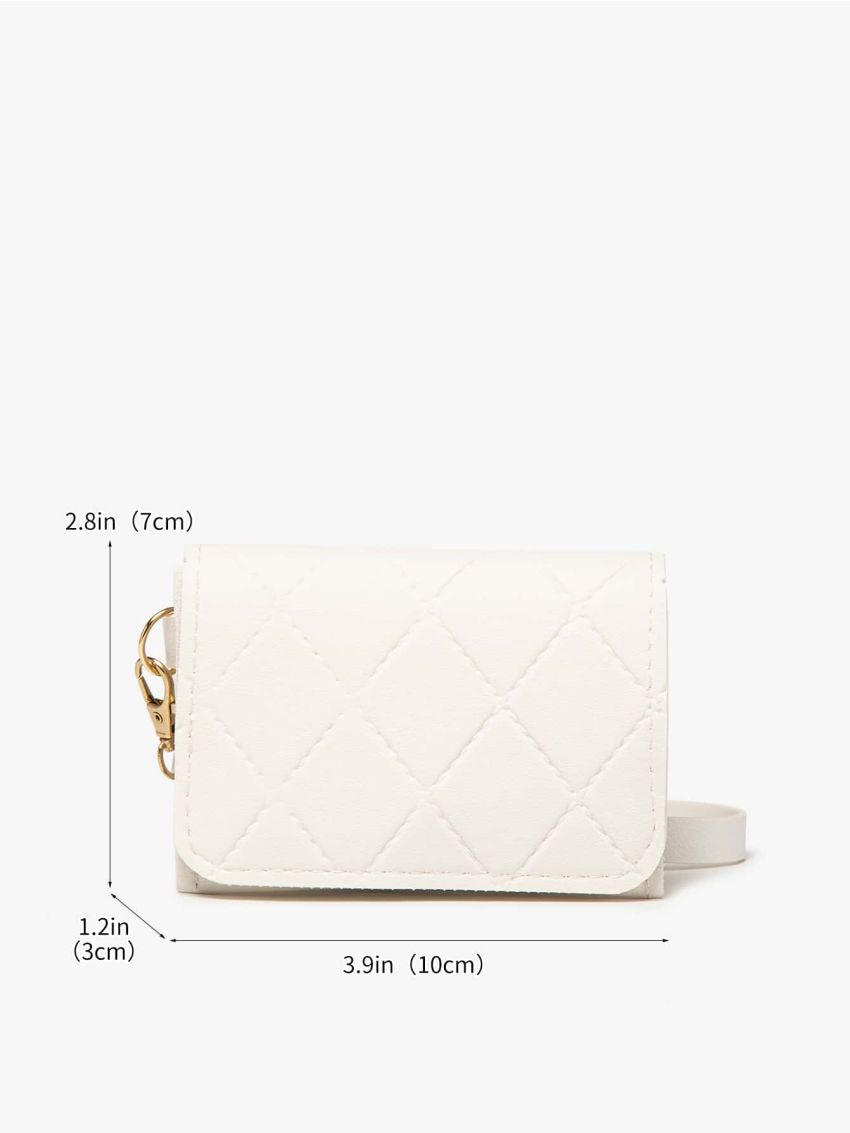 Quilted Snap Button Card Holder With Wristlet