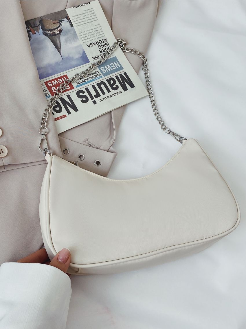 Minimalist Chain Baguette Bag