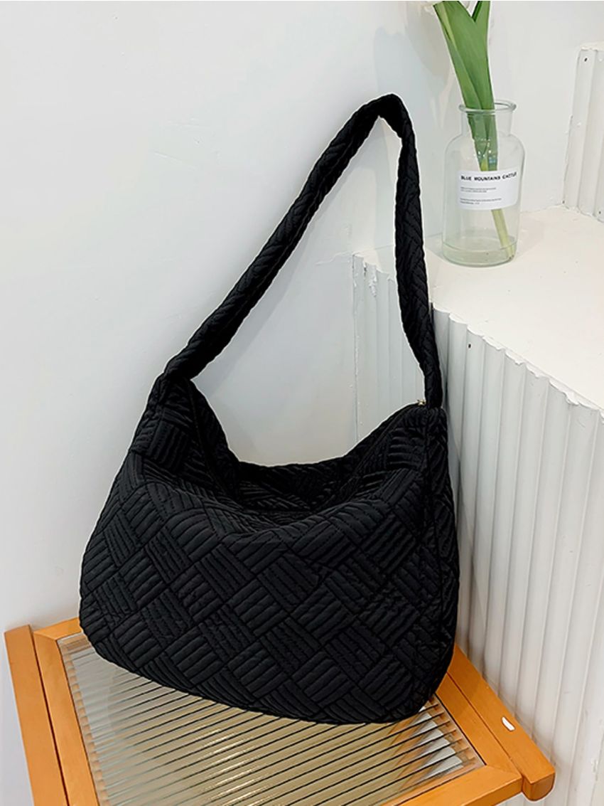 Minimalist Quilted Decor Shoulder Bag
