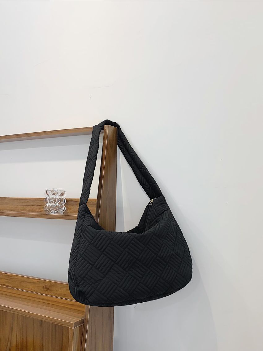 Minimalist Quilted Decor Shoulder Bag