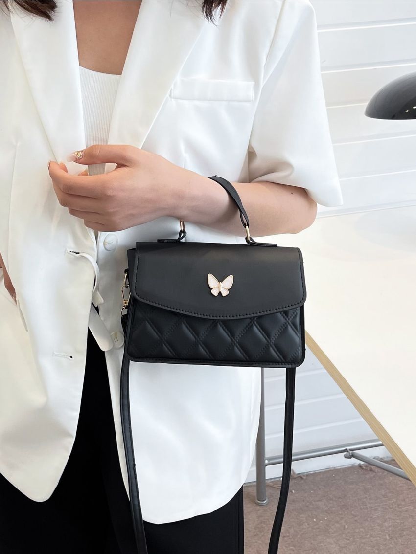 Minimalist Butterfly Decor Square Bag