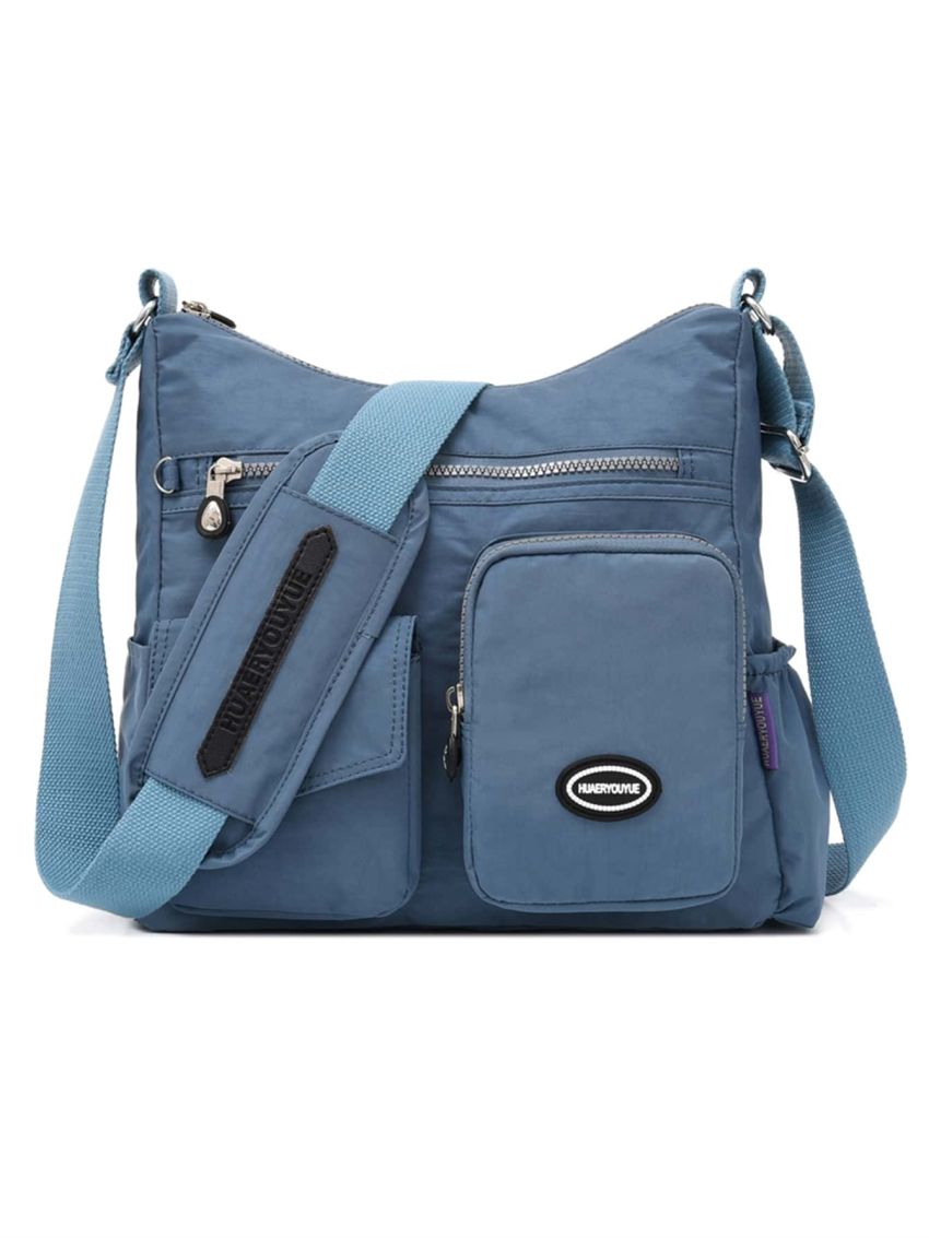 Pocket Front Patch Detail Square Bag